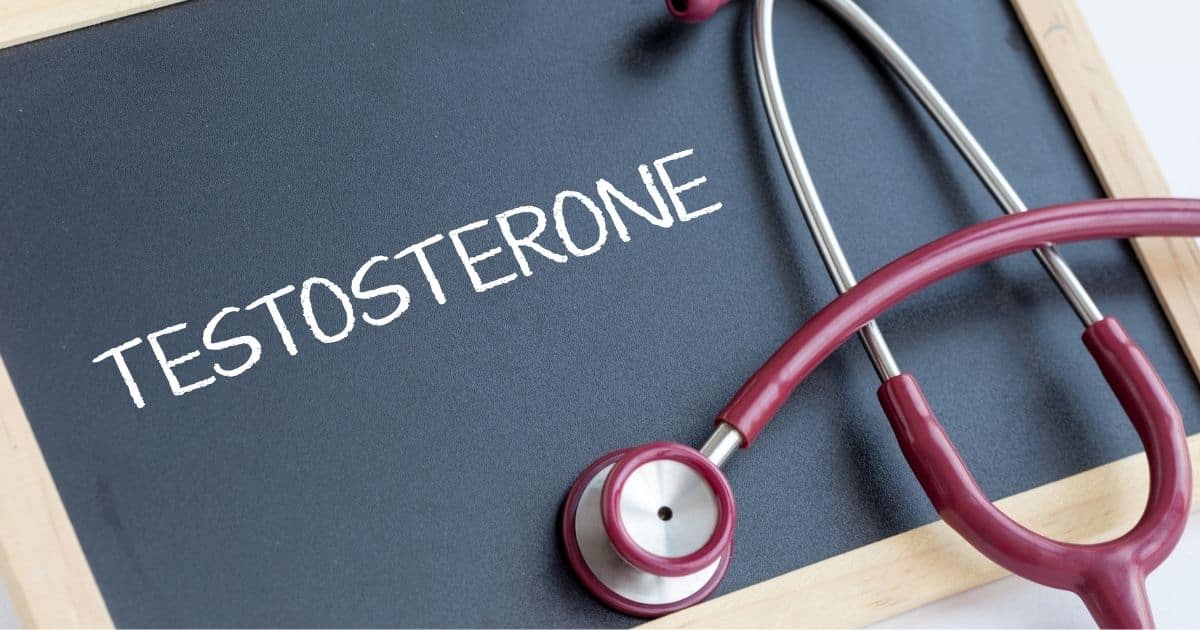 Clipboard labeled testosterone with a stethoscope