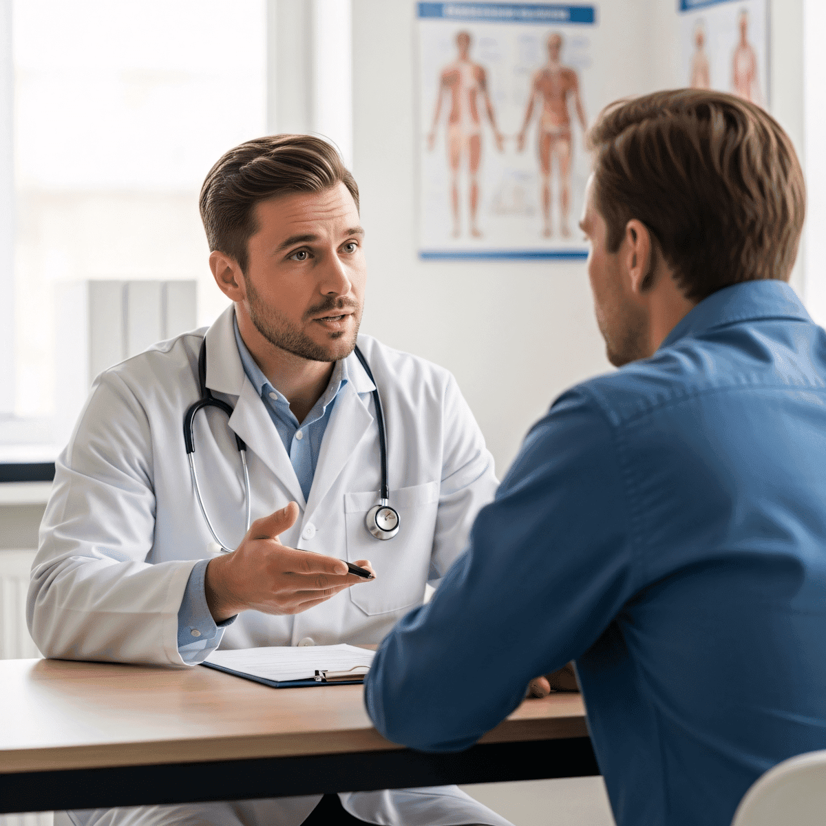Man receiving consultation for TRT