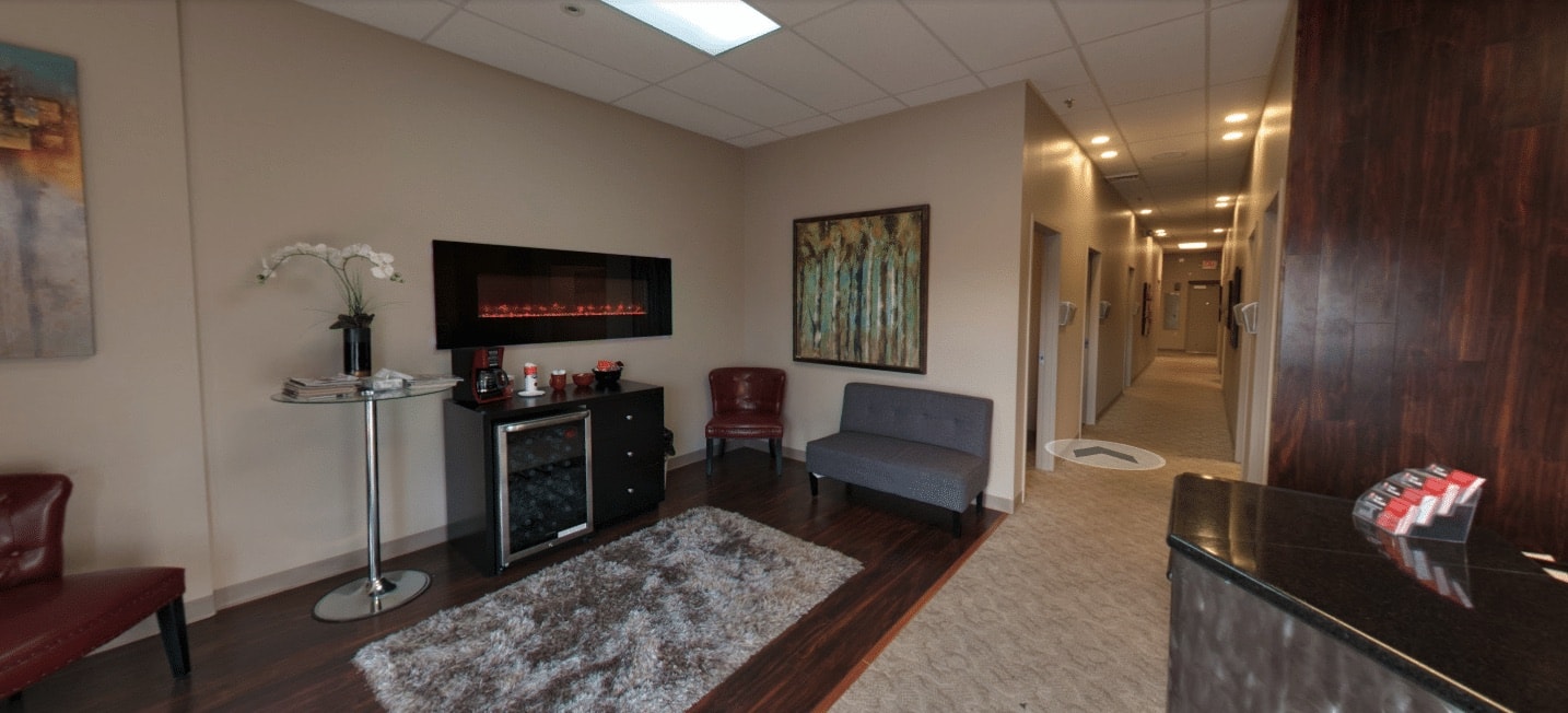 Interior hallway of the Mantality Health men's clinic in Chesterfield, Missouri