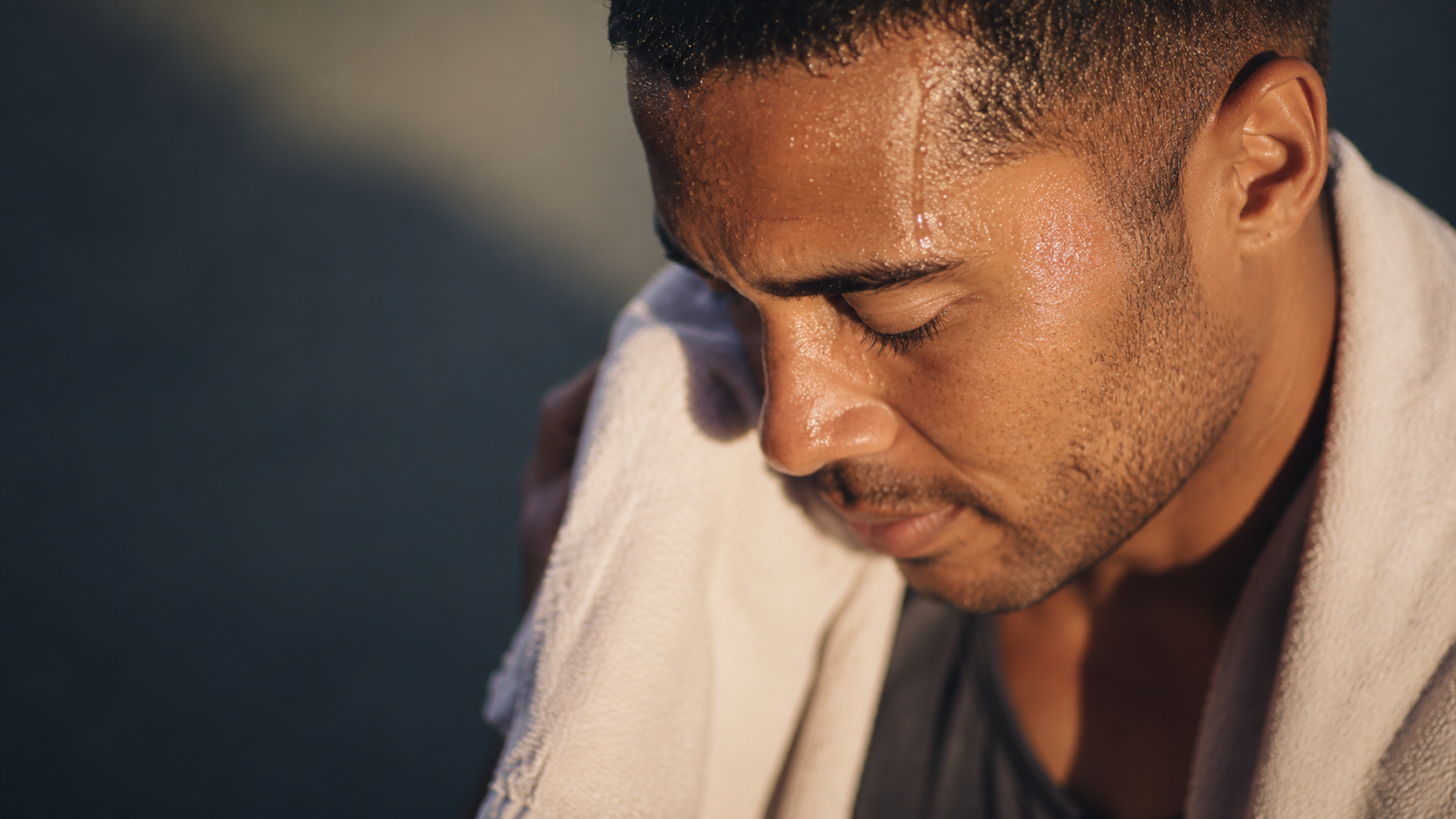 Man recovering after a workout