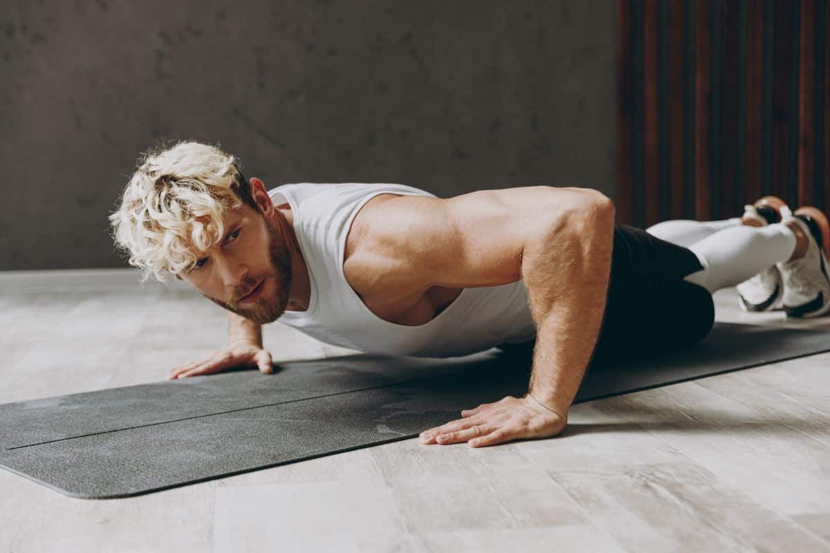 A man doing push ups