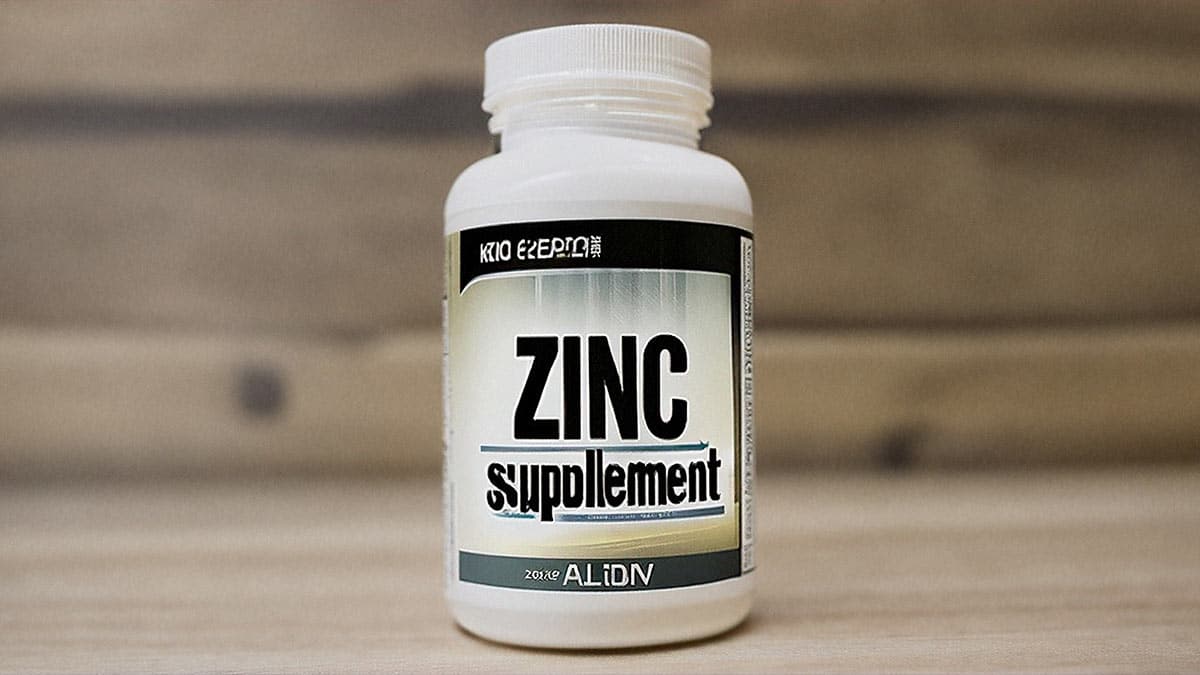 A bottle of zinc supplements