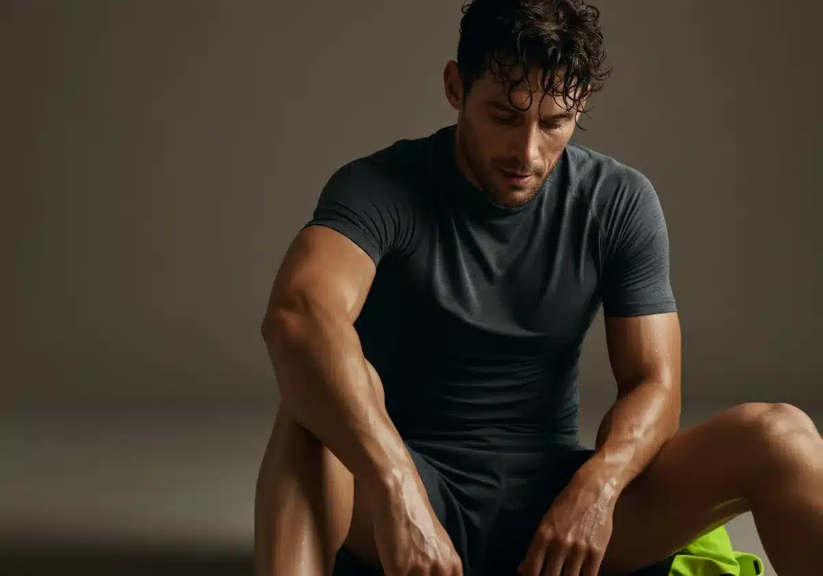 Man showing physical results after weeks of testosterone therapy